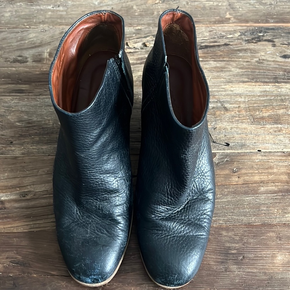 Rachel Comey Mars Boot in black leather with Cuban heel